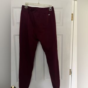 FIGS Burgundy Joggers-  Side Medium TALL